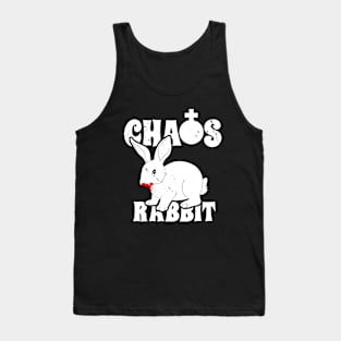 Chaos Rabbit Scary Bloody Vintage Retro Rabbit Tank Top